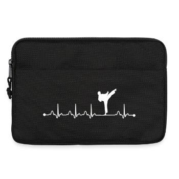 Karate Heartbeat ECG Pulse Martial Arts Fighter  - Laptop bag 13" - black - Front
