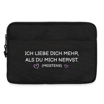 I love you more than you annoy me (most of the time) - Laptop bag 13" - black - Front