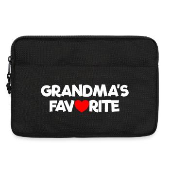 Petit-enfant préféré Cœur rouge Le préféré de grand-mère - Sacoche pour ordinateur portable 13 pouces - noir - Devant