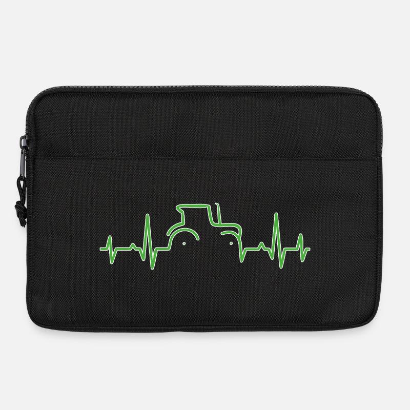 KARDIOGRAMM TRAKTOR Grün - Laptoptasche 13" - Schwarz