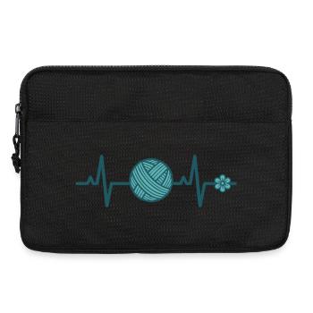 Lustige Häkelliebhaber Häkelgarnliebhaber lieben - Laptoptasche 13" - Schwarz - Vorne