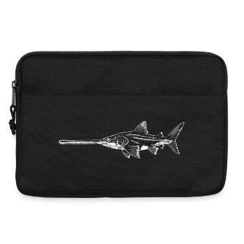 Schwertfisch-Silhouetten-Nachtschwimmen - Laptoptasche 13" - Schwarz - Vorne