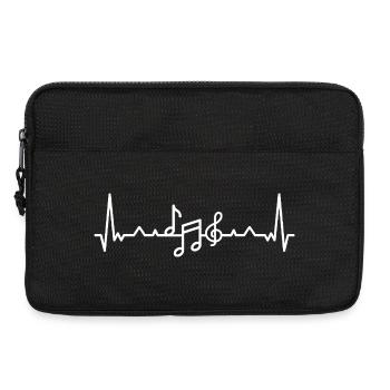 Clé de musicien Heartbeat Music - Sacoche pour ordinateur portable 13 pouces - noir - Devant