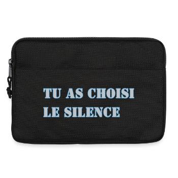 TU AS CHOISI LE SILENCE - Sacoche pour ordinateur portable 13 pouces - noir - Devant