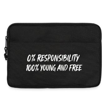 Jung und frei: Null Verantwortung - Laptoptasche 13" - Schwarz - Vorne