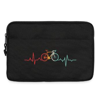 Bicycle Heartbeat vintage - Sacoche pour ordinateur portable 13 pouces - noir - Devant