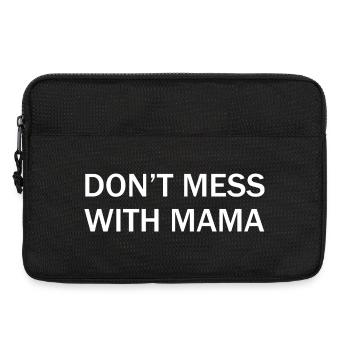 Ne touche pas au t-shirt de maman drôle de maman - Sacoche pour ordinateur portable 13 pouces - noir - Devant
