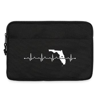 Minimalistischer Florida Heart Souvenir Sunshine State - Laptoptasche 13" - Schwarz - Vorne