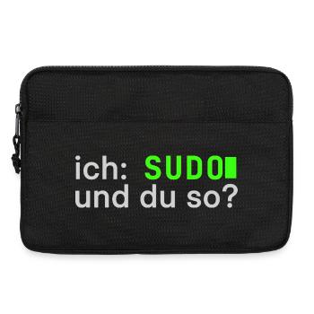 ich: SUDO und du so? Linux Spruch - Programmierer - Laptoptasche 13" - Schwarz - Vorne