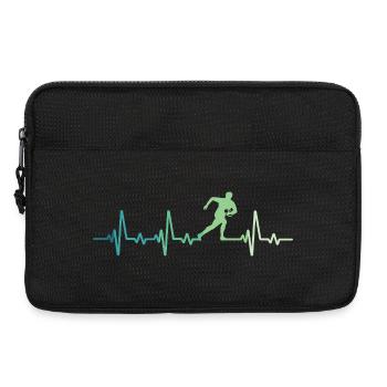 Rugby Heartbeat Rugby Player Gift - Laptop bag 13" - black - Front