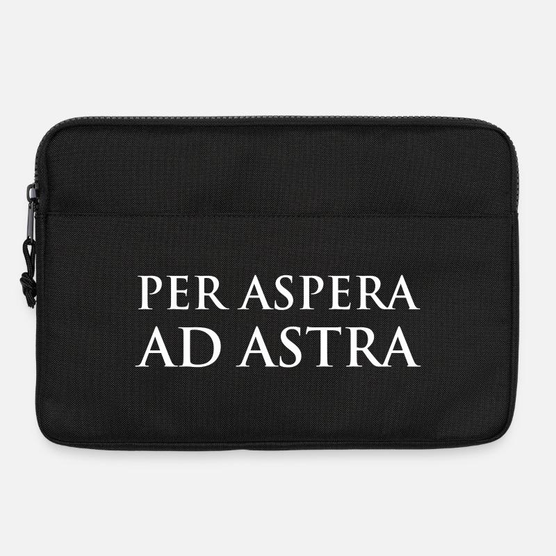 Conception typographique selon Aspera Ad Astra - Sacoche pour ordinateur portable 13 pouces - noir