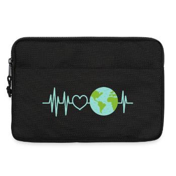 Earth Heartbeat World Love - Laptop bag 13" - black - Front