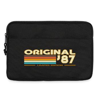 Original 87 Retrowave Rayures - Sacoche pour ordinateur portable 13 pouces - noir - Devant