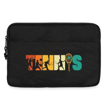 Retro Tennis Vintage Player Court-Stil - Laptoptasche 13" - Schwarz - Vorne
