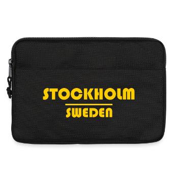 Stockholm, Schweden Fettblocktypografie - Laptoptasche 13" - Schwarz - Vorne