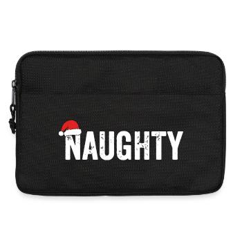 Naughty Santa Bold Text Tee - Laptop bag 13" - black - Front