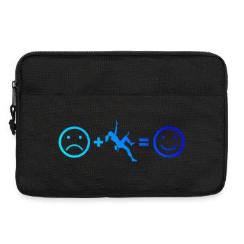 Geschenkidee für die Bouldererin mit Sportklettern - Laptoptasche 13" - Schwarz - Vorne