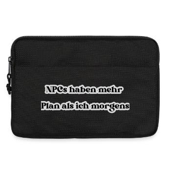 20-Gamer-NPCs_Plan - Laptoptasche 13" - Schwarz - Vorne