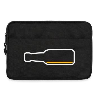 Bierflasche Leer (Bier Bierchen Symbol / NEG 2C) - Laptoptasche 13" - Schwarz - Vorne