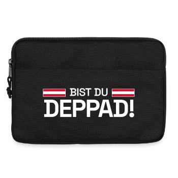 Bist du deppad! - Rot-Weiß-Rot Fan-Edition 2026 - Laptoptasche 13" - Schwarz - Vorne