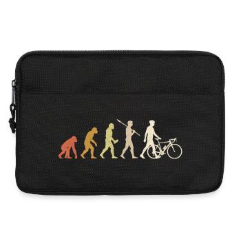 Cycling Evolution - Cadeau minimaliste drôle pour cycliste - Sacoche pour ordinateur portable 13 pouces - noir - Devant