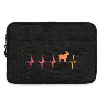 Goat Sunset Heartbeat Goats Goat - Laptop bag 13" - black - Front