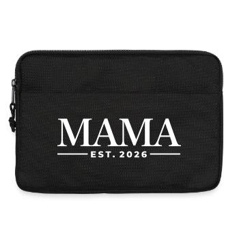 Mama Est. 2026 | Mutter | Muttertag Geschenk - Laptoptasche 13" - Schwarz - Vorne