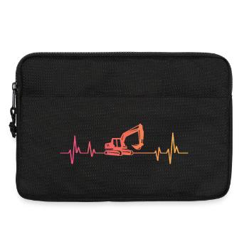 pelleteuse sunset battement de coeur pelleteuse - Sacoche pour ordinateur portable 13 pouces - noir - Devant