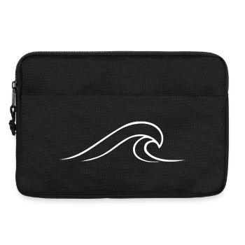 Miniamlistische Welle mit einer Linie gezeichnet - Laptoptasche 13" - Schwarz - Vorne