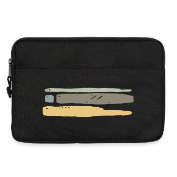 Streifen Ornament  - Laptoptasche 13" - Schwarz - Vorne