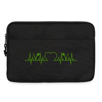 Battement de cœur végétarien végan - Sacoche pour ordinateur portable 13 pouces - noir - Devant
