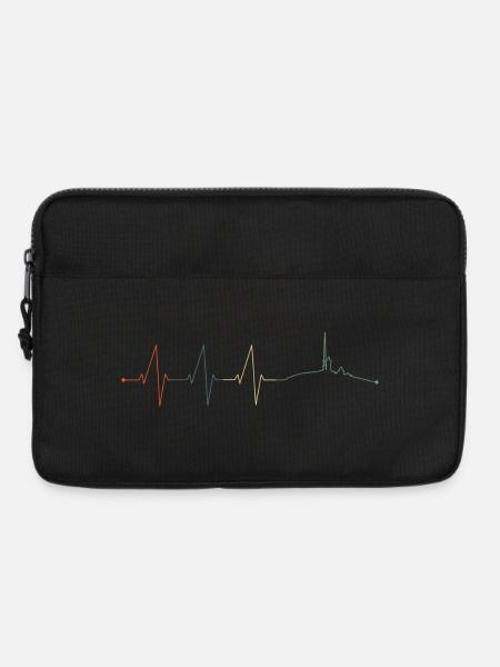 Herzschlag Brocken Harz Berge Puls vintage retro - Laptoptasche 13" - Schwarz
