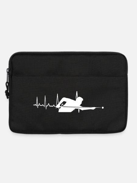 Herzschlag Billard - Laptoptasche 13" - Schwarz