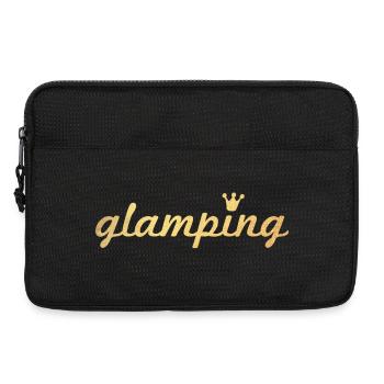 Glamping Camping Luxury Camping Gold Holiday Crown - Laptop bag 13" - black - Front
