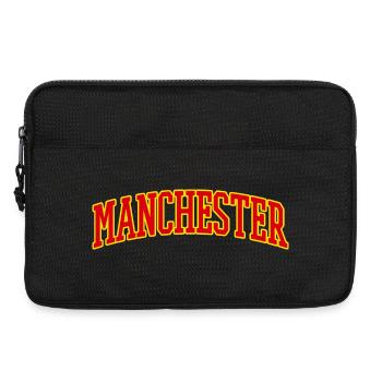 Manchester Varsity Schriftzug - Laptoptasche 13" - Schwarz - Vorne
