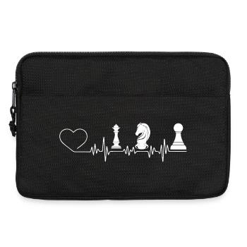 Battement de coeur jeux d'échecs - Sacoche pour ordinateur portable 13 pouces - noir - Devant