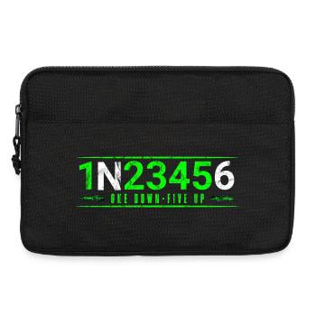 1N23456 Neon Number Game - Laptop bag 13" - black - Front