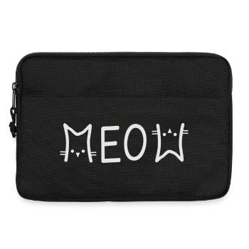 meow cat gift - Laptop bag 13" - black - Front