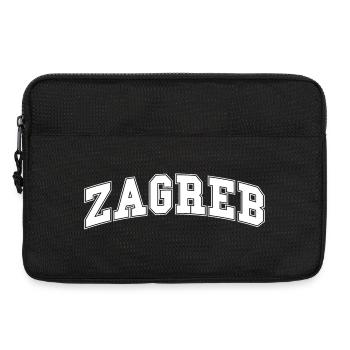ZAGREB Retro Lettering – Croatia Design - Laptop bag 13" - black - Front