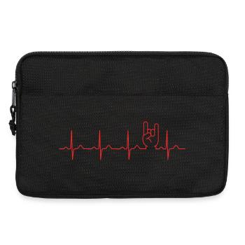 Heavy Metal ECG French Friesfork Heartbeat Festival - Sacoche pour ordinateur portable 13 pouces - noir - Devant