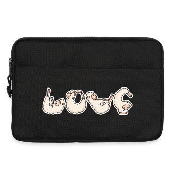 Les moutons AIMENT le yoga - Sacoche pour ordinateur portable 13 pouces - noir - Devant