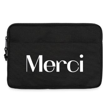 MERCI. MAÎTRESSE. MAÎTRE. MERCI MAÎTRESSE - Sacoche pour ordinateur portable 13 pouces - noir - Devant