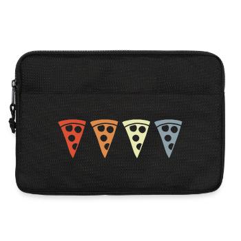 Vintage pizza slice - Laptop bag 13" - black - Front