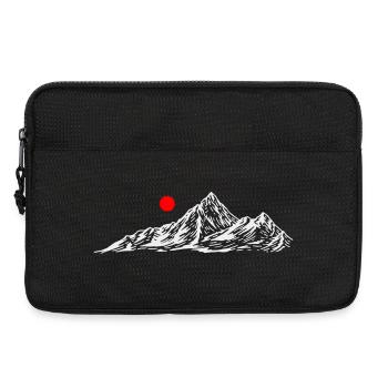 Red Sun Over White Mountain - Laptop bag 13" - black - Front