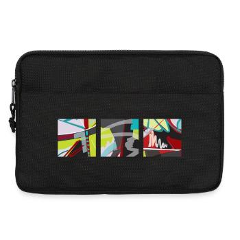 Trilogy of colours, lines and surfaces! - Laptop bag 13" - black - Front