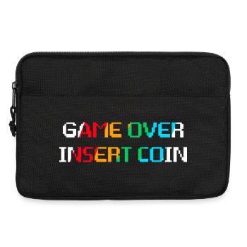 Game Over Insert Coin (foncé) - Sacoche pour ordinateur portable 13 pouces - noir - Devant