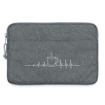 Kaffee-Pulse-Becher-Kunstwerk - Laptoptasche 13" - Grau meliert - Vorne
