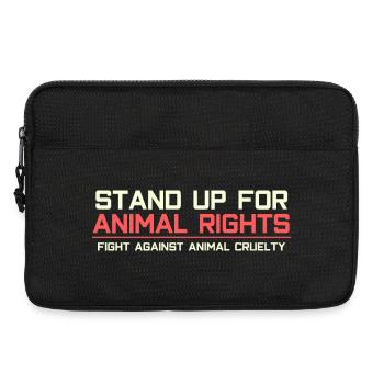 Setz dich ein für Tierrechte - Laptoptasche 13" - Schwarz - Vorne