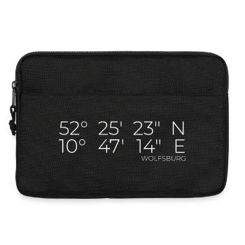Koordinaten Wolfsburg - Laptoptasche 13" - Schwarz - Vorne