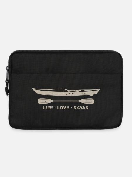 Life Love Kajak Emblem - Laptoptasche 13" - Schwarz